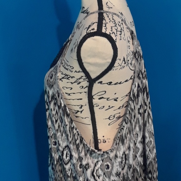 BNWT Lane Bryant Beaded Blk/Grey/Whte Knit Dress - Picture 7 of 8